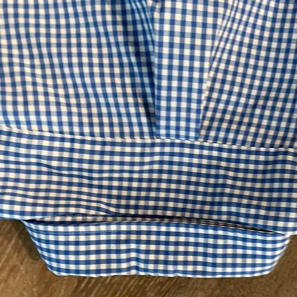 Blue Checkered Button Down Vineyard Vines - image 7